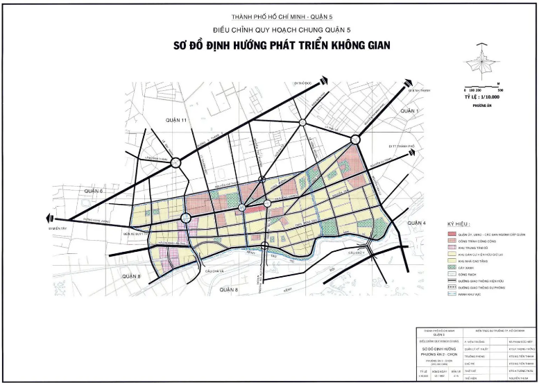 Bản đồ Quy hoạch tổng mặt bằng sử dụng đất Quận 5 đến hết năm 2020