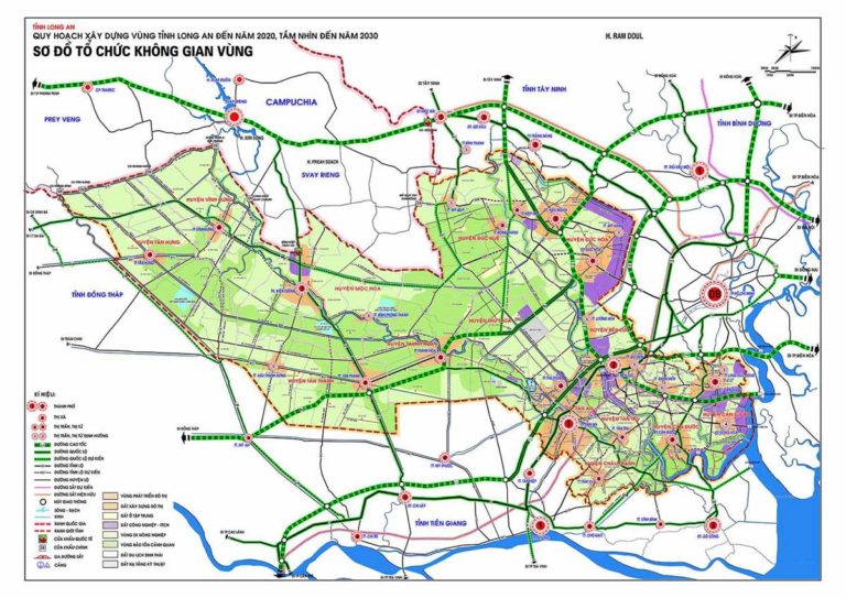 Bản đồ Quy hoạch xây dựng vùng Tỉnh Long An đến năm 2020 tầm nhìn năm 2030
