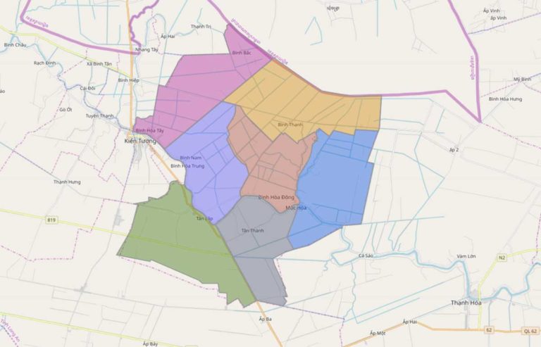 Bản đồ hành chính huyện Mộc Hóa – Long An