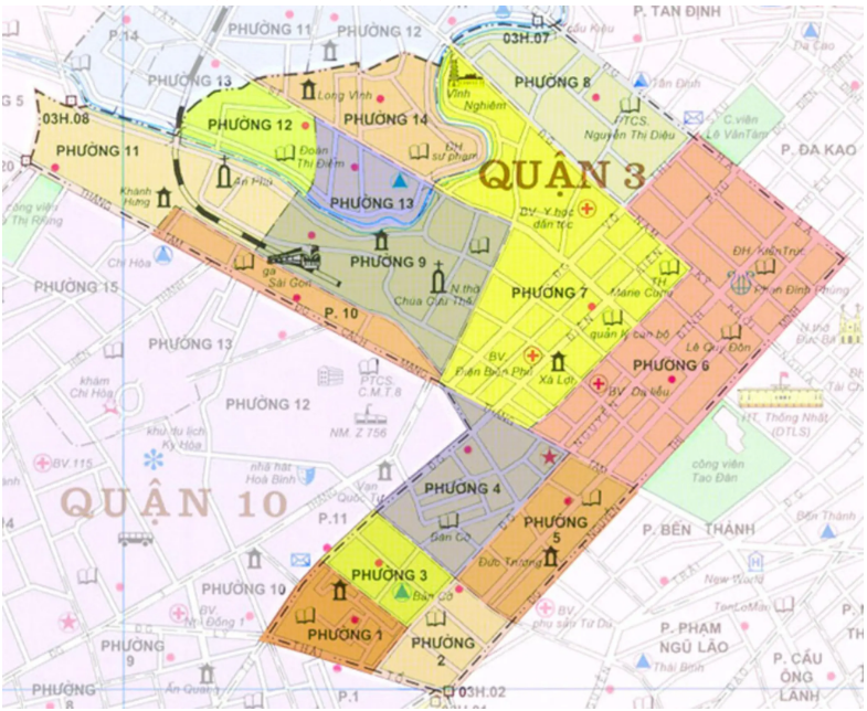 Bản đồ quy hoạch chung Quy hoạch Quận 3