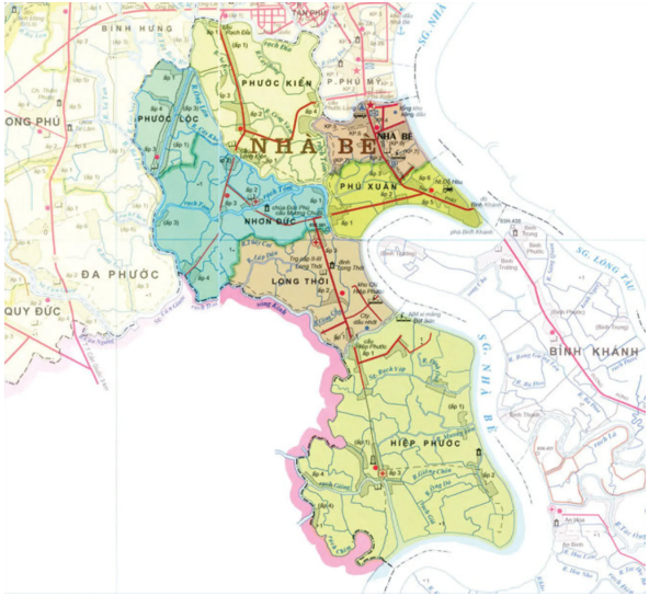 Bản đồ quy hoạch chung Quy hoạch Huyện Nhà Bè