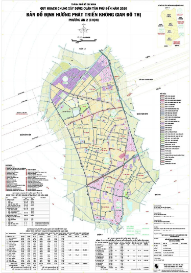 Bản đồ Quy hoạch tổng mặt bằng sử dụng đất Quận Tân Phú đến hết năm 2021