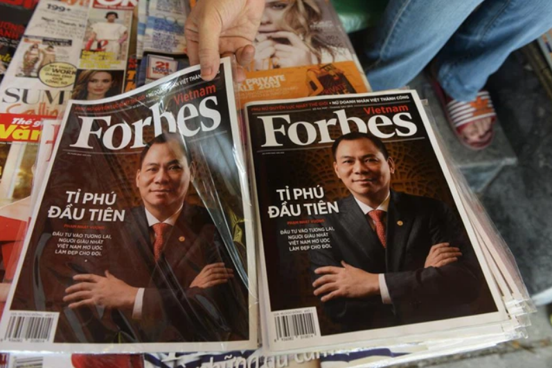 Doanh nhân Phạm Nhật Vượng trên mặt báo Forbes